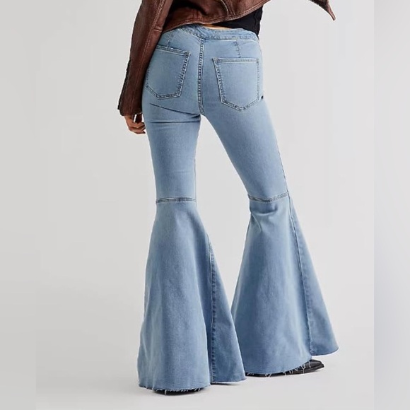 Free People We The Free Just Float On Flare Jeans Light Wash 31 short - Picture 4 of 13